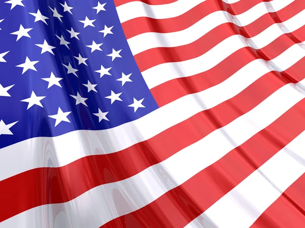 Fényes zászló, Amerikai Egyesült Államok. — Stock Fotó