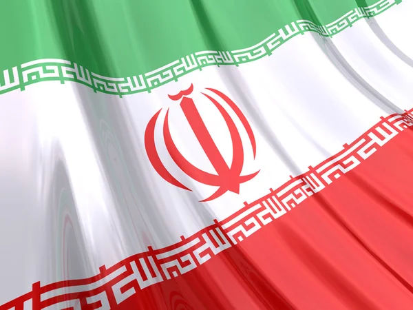 Fényes Irán zászlaja. — Stock Fotó