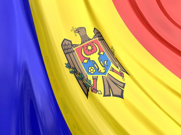 Glossy flag of Moldova. — Stock Photo, Image