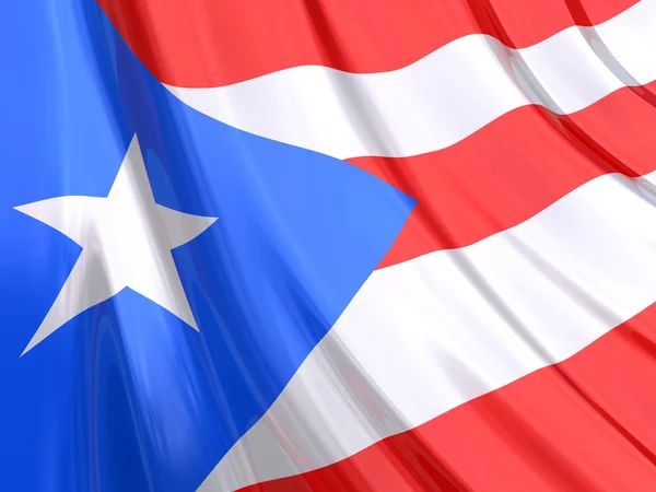 Puerto Rico fényes zászlaja. — Stock Fotó