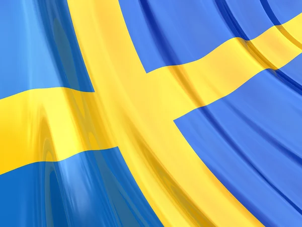 Bandiera lucida della Svezia . — Foto Stock