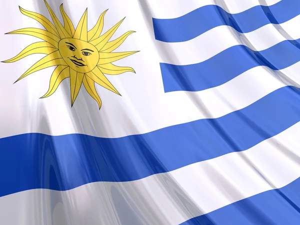 Glossy flag of Uruguay. — Stock Photo, Image