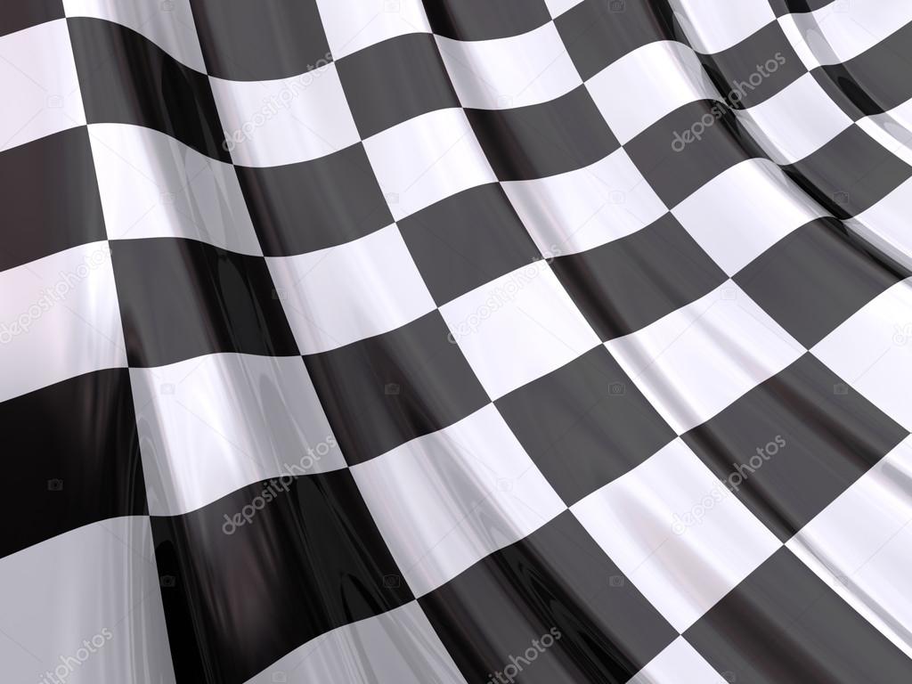 Glossy flag of the end race.