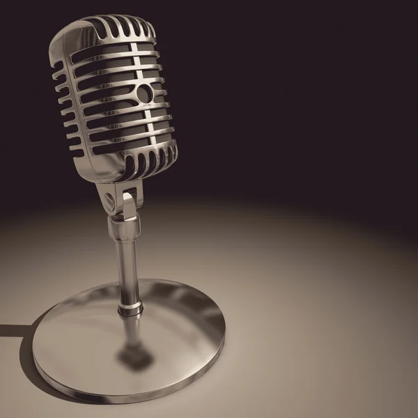 Классический железный микрофон — стоковое фото