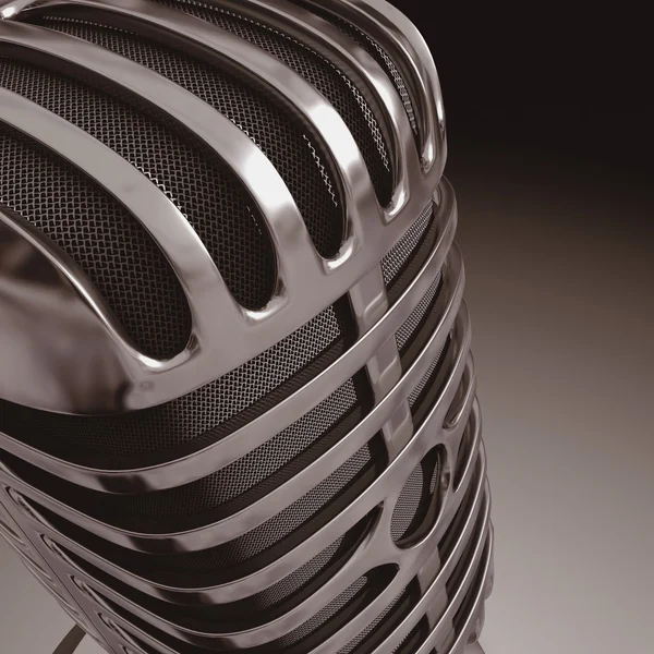 Classic iron microphone — Stock Photo, Image