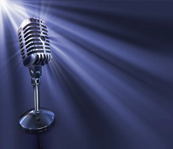 Classic iron microphone — Stock Photo, Image