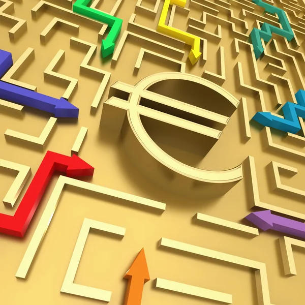 Business success and the labyrinth represents the difficulties — Stock Photo, Image