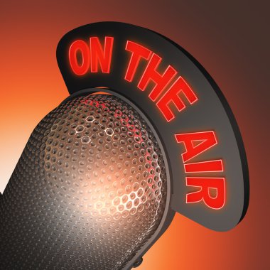 Klasik mikrofon kapalı perspektif görünümü.