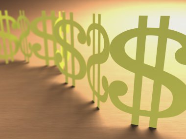 Para izi oluşturan kağıt kesme.