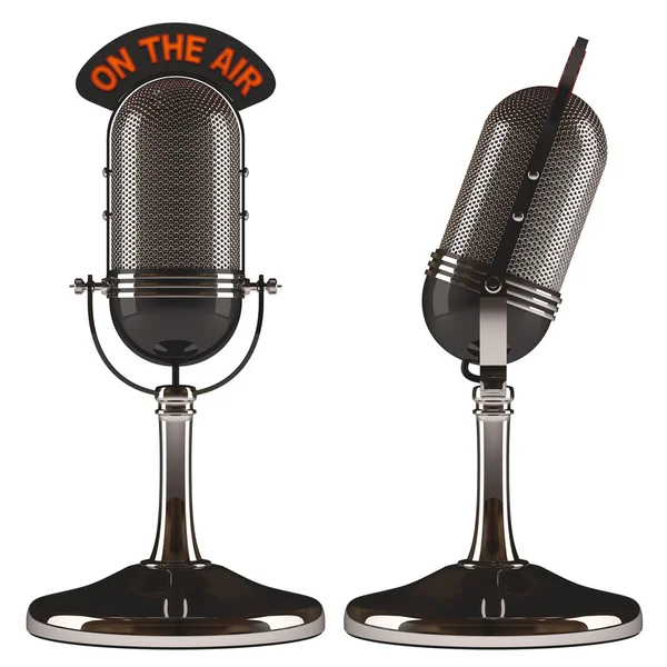 Old classic microphones — Stock Photo, Image