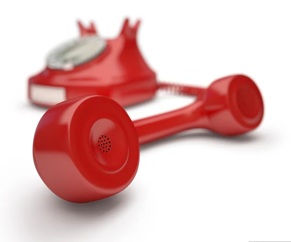 Alto-falante telefone vermelho — Fotografia de Stock