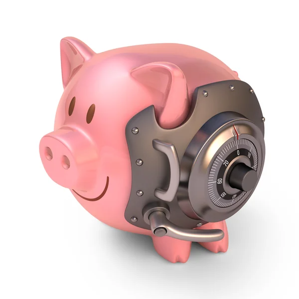 Piggy Bank Shield — Stock Photo, Image