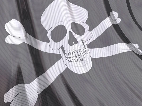 Glanzende vlag van Pirate. — Stockfoto