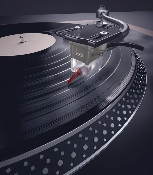 Gramofon hraje Vinyl — Stock fotografie