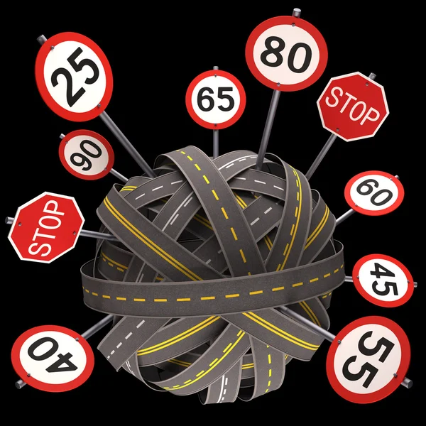 Road Sign Speed Limit — Stock Photo, Image