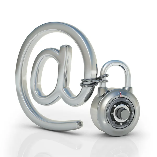 Email protetta da un lucchetto — Foto Stock