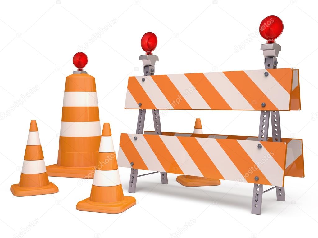 Street cone and easel signs