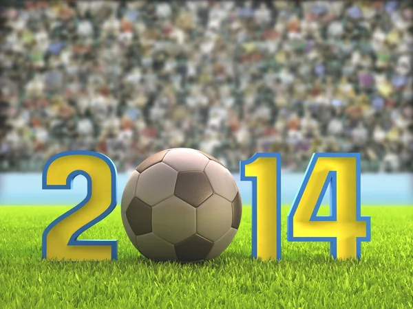 Fußball statt Null im Jahr 2014. — Stockfoto