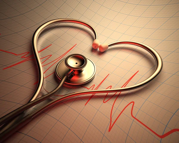 Stethoscope Heart Shape — Stock Photo, Image