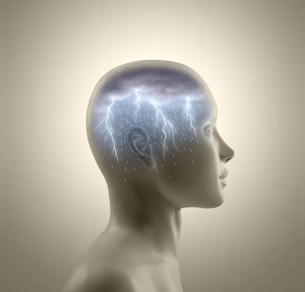 Storm inside the head — Stock Photo, Image