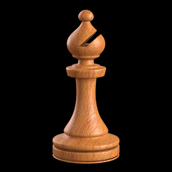 Wooden  Bishop Chess Piece — Stock Photo, Image