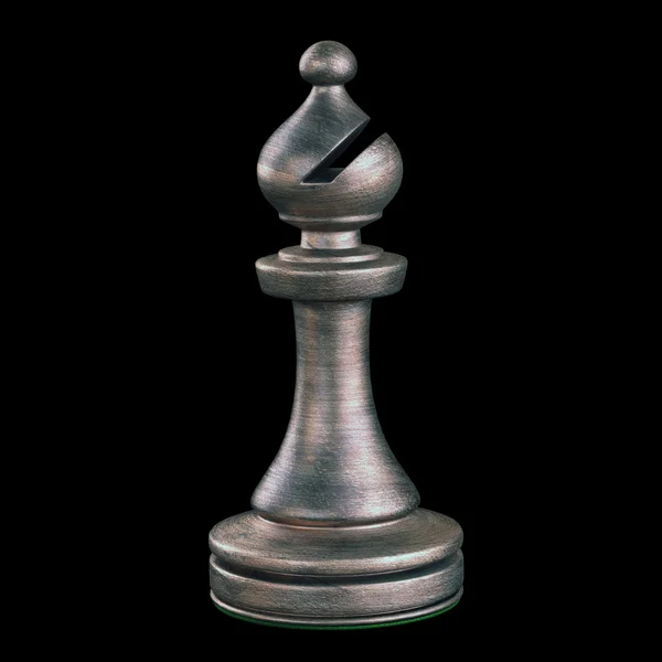 Metal  Bishop Chess Piece — Stock Photo, Image