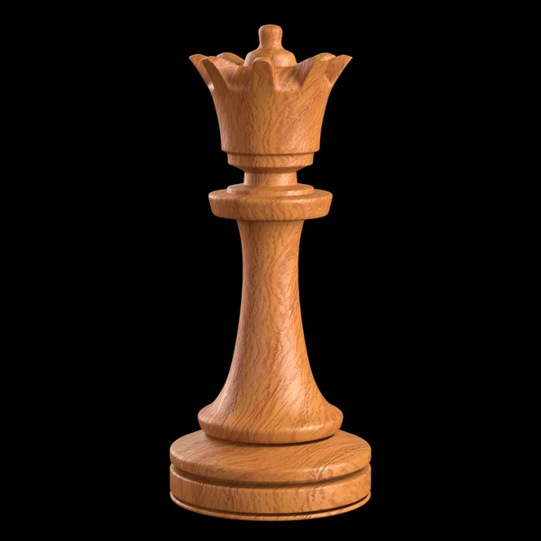 나무 퀸 체스 조각 — 스톡 사진