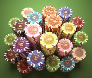 renkli casino fişi