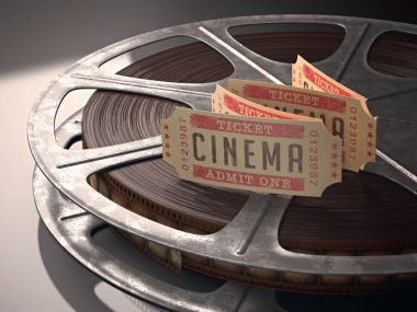 Sinema bilet film rulo üzerinde