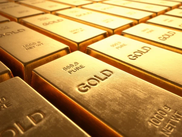 Guld barer 1000 gram — Stockfoto