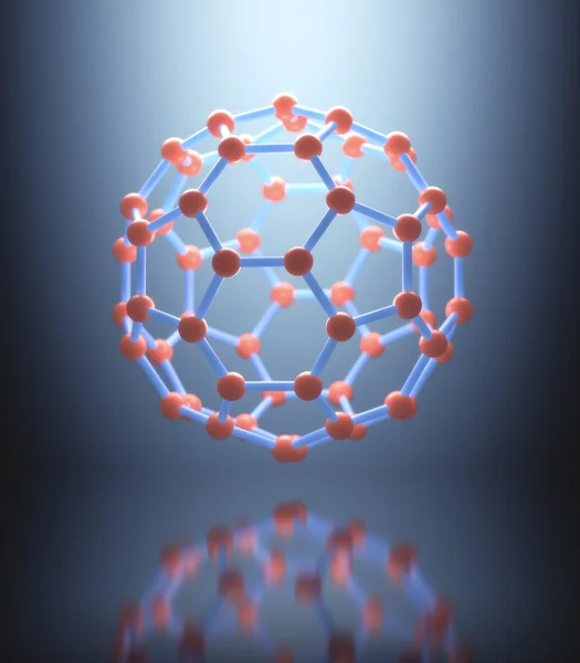 分子结构对反光的表面 — 图库照片