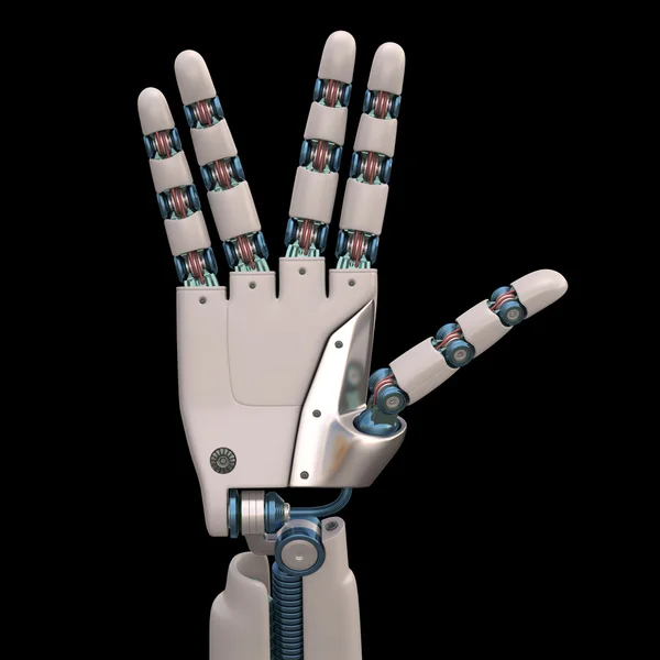 Robot hand showing sign — Stock fotografie