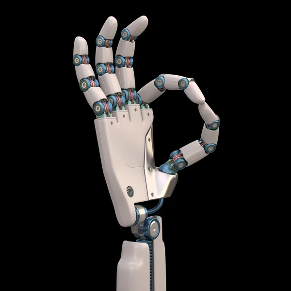 Robot shows sign OK — Stockfoto