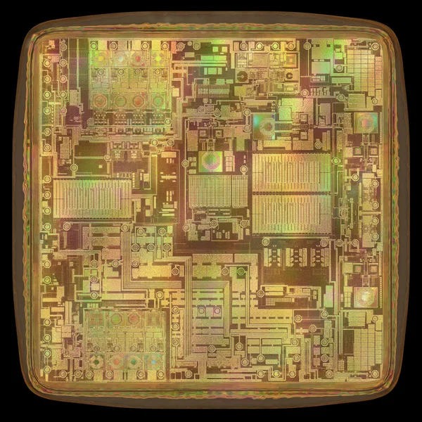 Núcleo de microchip 3D — Foto de Stock