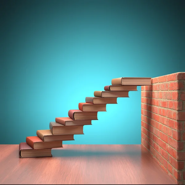 Stairs made of books — Stock Photo, Image