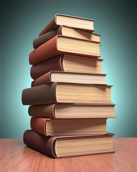 Books stacked on the table — Stock Photo, Image