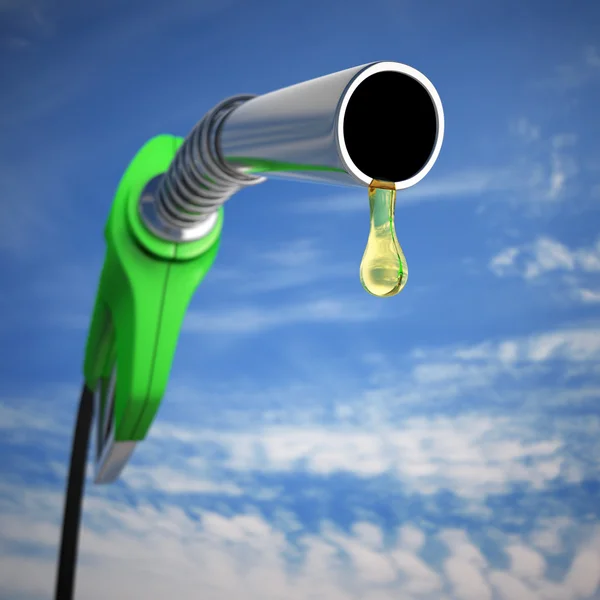 Gas pump with a drop of gasoline — Stock Photo, Image