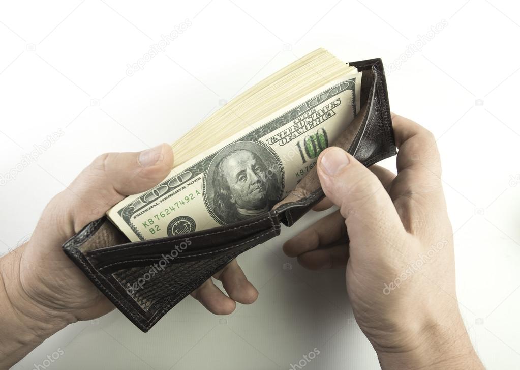 Person opening the wallet — Stock Photo © ktsdesign #77949758