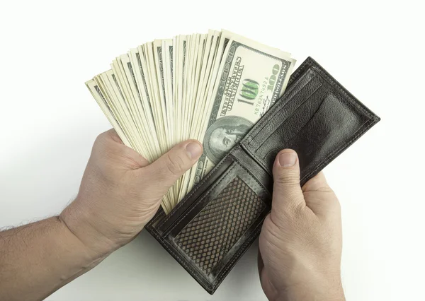 Person opening the wallet — Stock Photo, Image