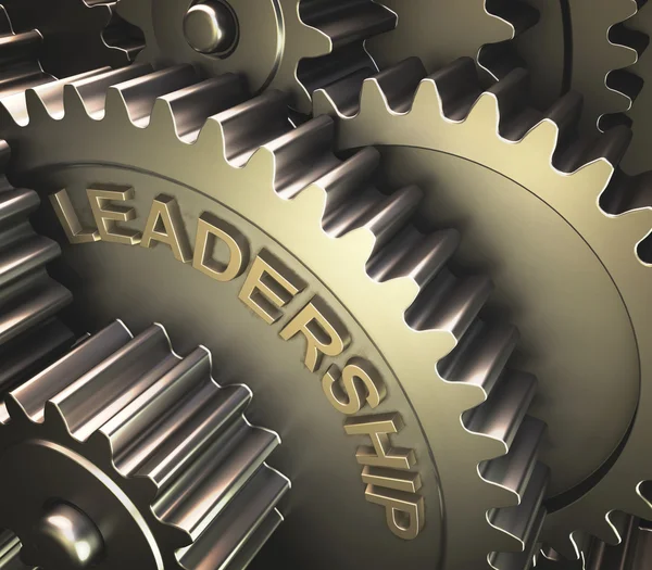 Set of gears with the word leadership — Stock Photo, Image