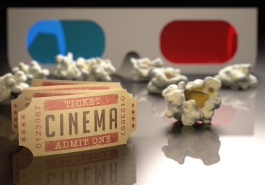 Sinema bileti ve 3d gözlük