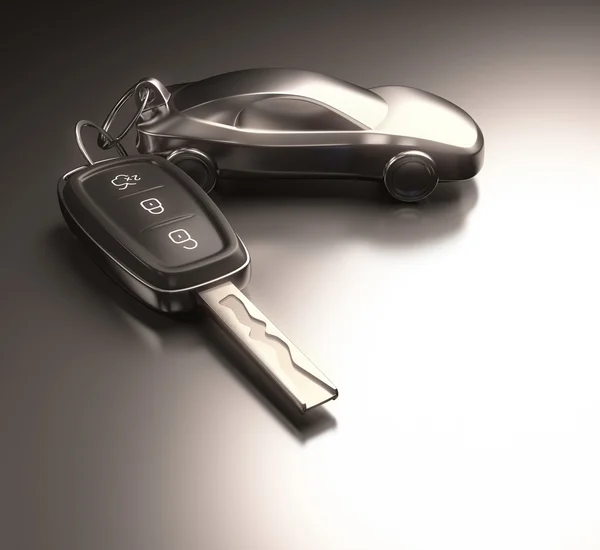 Key car and key ring — Stock Photo, Image