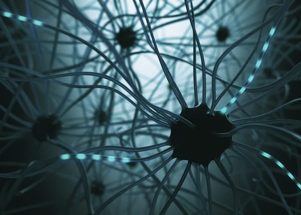相互接続されたニューロンのコンセプト — ストック写真