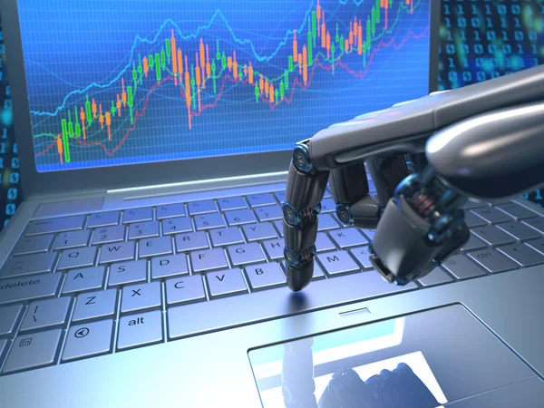 Stock Market Robot handel — Stockfoto