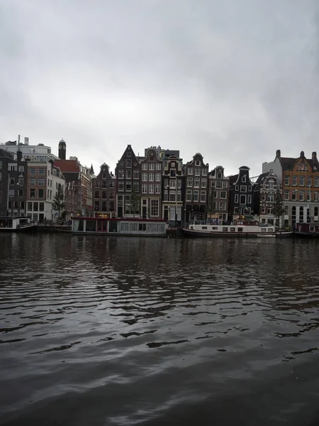 Typische Amsterdamse Architectuur Buitengevel Van Huizen Het Centrum Van Amstel — Stockfoto