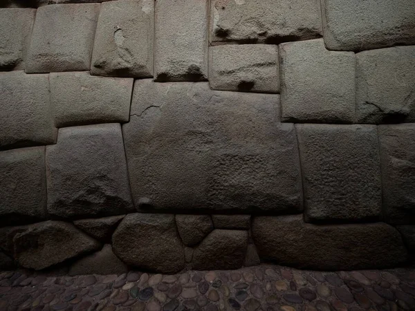 Twelve angled stone archeology heritage part of Archbishops palace wall Cusco Peru South America — Stock Photo, Image