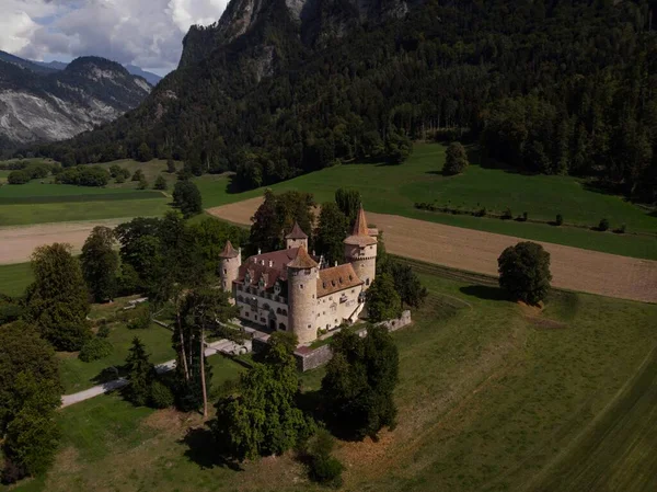 Medieval Histórico Suíço Savoyard Arquitetura Castelo Schloss Marschlins Iglis Landquart — Fotografia de Stock