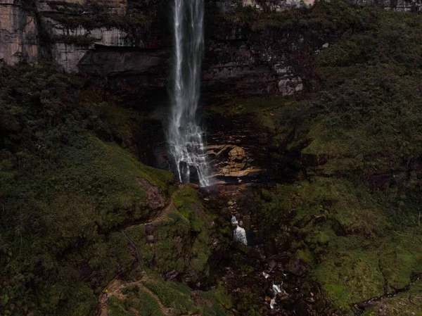 Blick Auf Den Catarata Del Gocta Wasserfall Bongara Amazonas Bei — Stockfoto