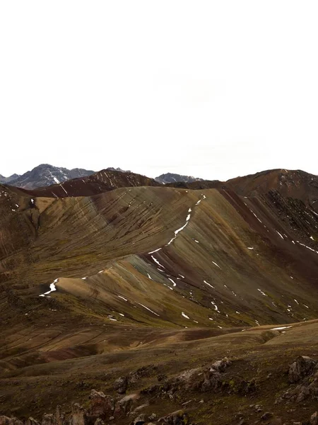 Panorama vista del paisaje de la Cordillera de Arcoiris colorido Palccoyo arcoíris montaña Palcoyo Cuzco Perú Sudamérica — Foto de Stock