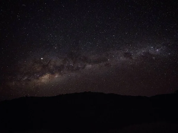 Vía Láctea Galaxia Estrellas Cielo Oscuro Noche Sauce Lagoon Tarapoto — Foto de Stock